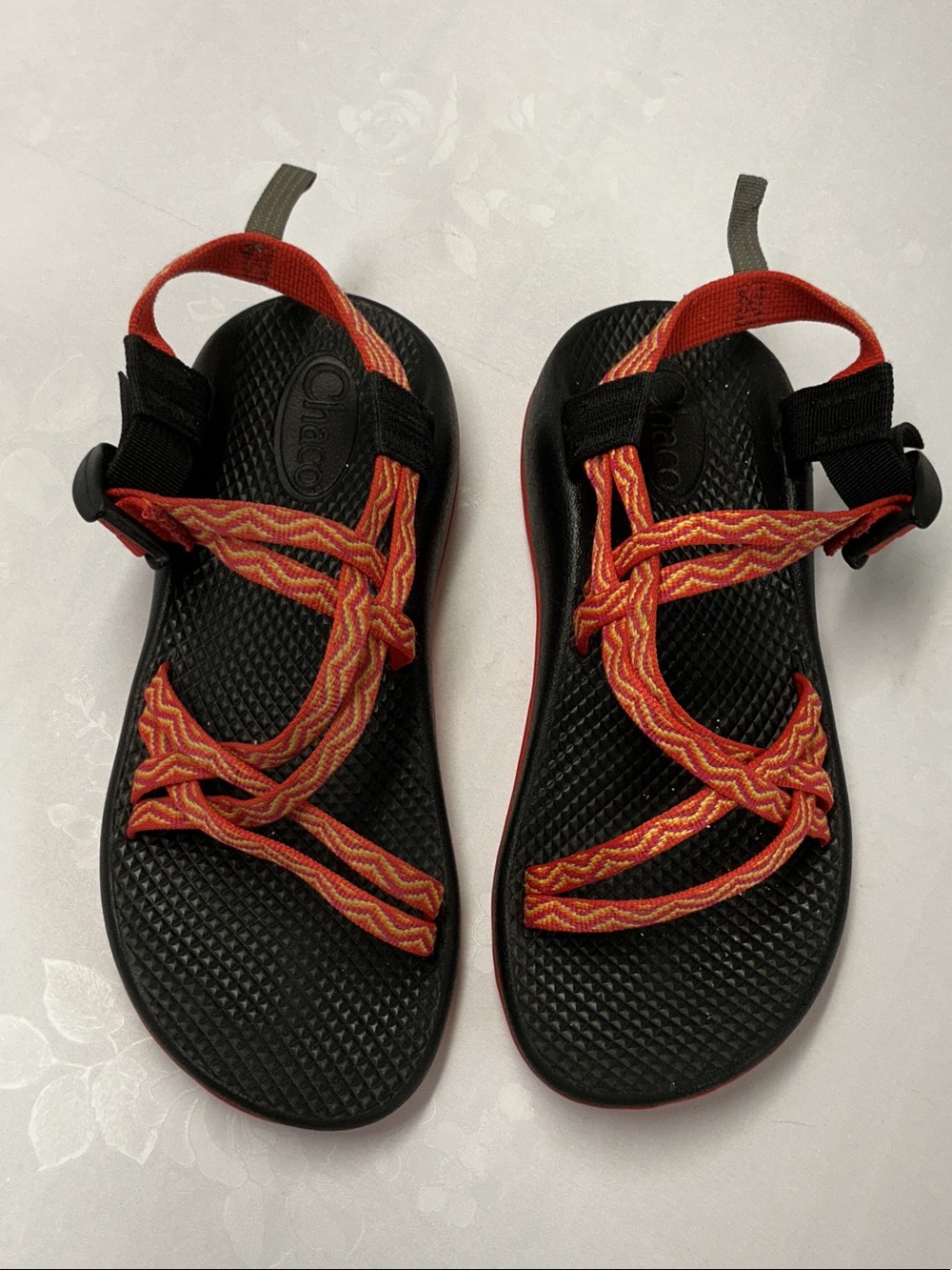 Chaco Women’s Orange & Red Webbing Sport Sandals